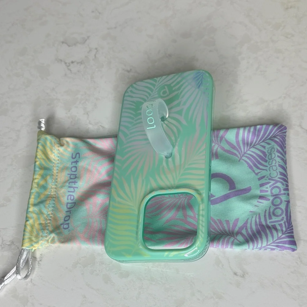 Loopy Case Mint and Lavender Phone Case with Strap